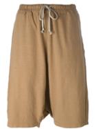 Rick Owens Drkshdw Casual Drop-crotch Shorts, Women's, Size: Small, Brown, Cotton