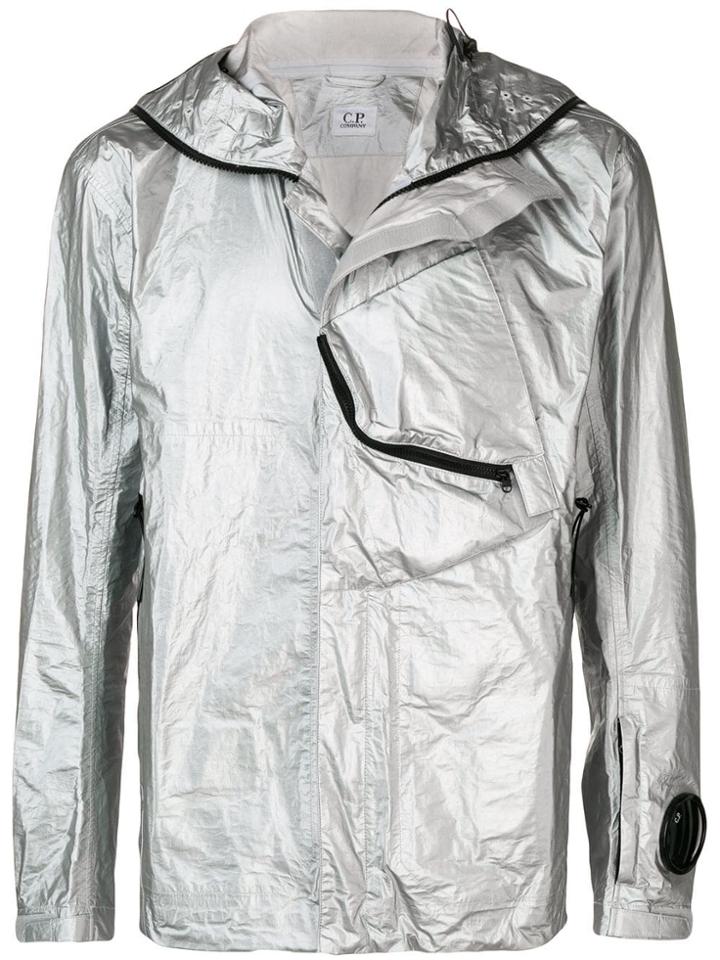 Cp Company Zipped Goggles Jacket - Silver