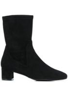 Stuart Weitzman Ernestine Low Heel Boots - Black