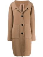 Nº21 Single-breasted Over Coat - Brown