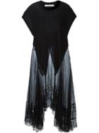 Givenchy Lace Panel T-shirt Dress, Women's, Size: 38, Black, Viscose/silk/polyamide/cotton