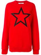 Givenchy Star Print Sweatshirt, Women's, Size: Xs, Red, Cotton