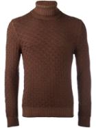Tagliatore 'morris' Roll Neck Sweater, Men's, Size: 52, Brown, Virgin Wool