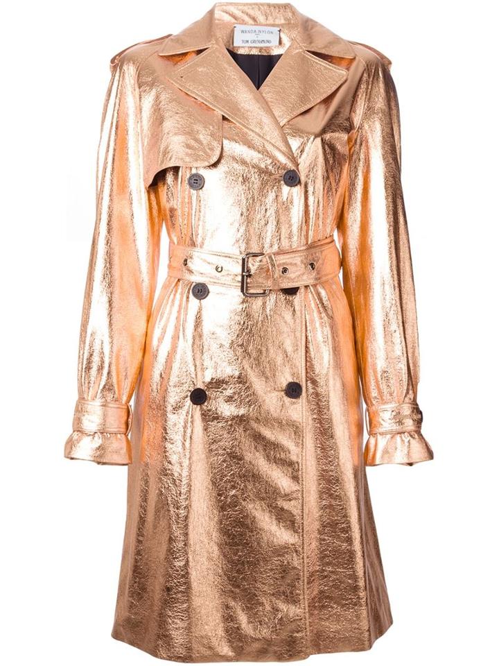 Wanda Nylon Wanda Nylon X Tom Greyhound Metallic Trench Coat