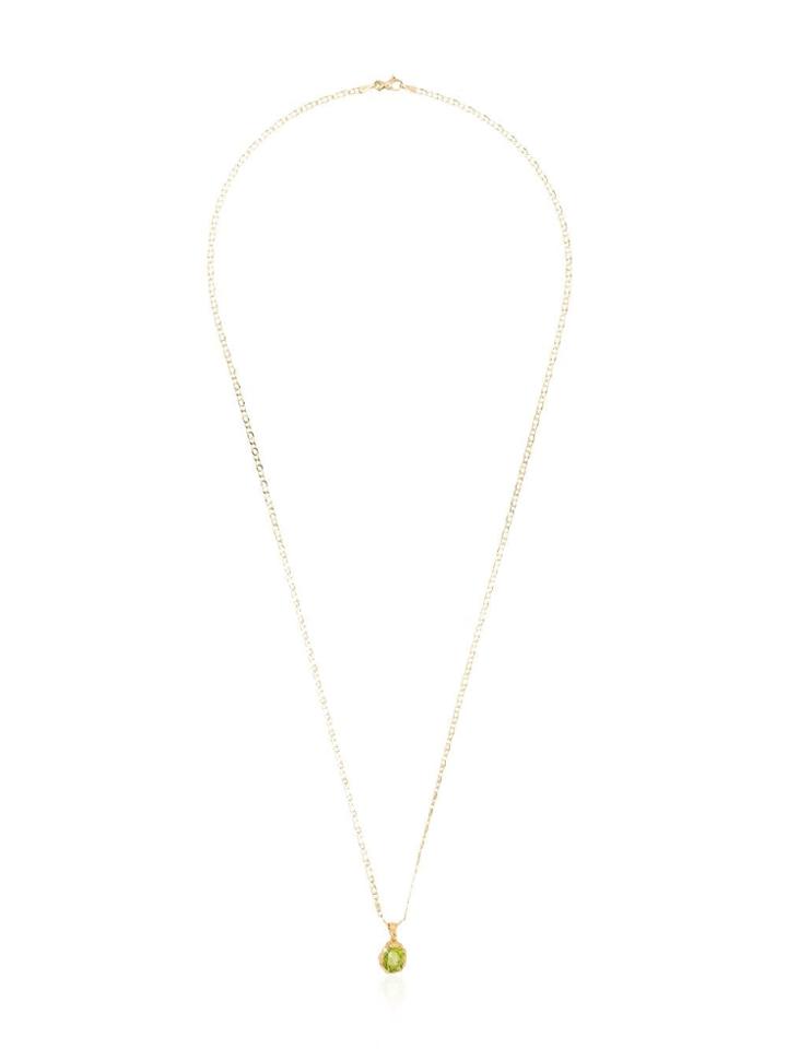 Anais Rheiner 18k Gold And Green Peridot Pendant Necklace - 105 -
