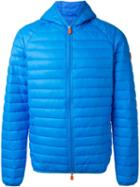 Save The Duck Hooded Puffer Jacket, Men's, Size: Large, Blue, Nylon/polyester