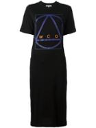 Mcq Alexander Mcqueen Glyph Icon Print T-shirt Dress, Women's, Size: Small, Black, Cotton