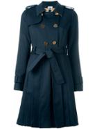 Thom Browne Mackintosh Trench Coat, Women's, Size: 40, Blue, Cotton