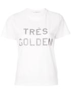 Golden Goose Deluxe Brand Glitter Word Printed T Shirt - White