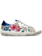 Golden Goose Deluxe Brand Star Floral Sneakers - White
