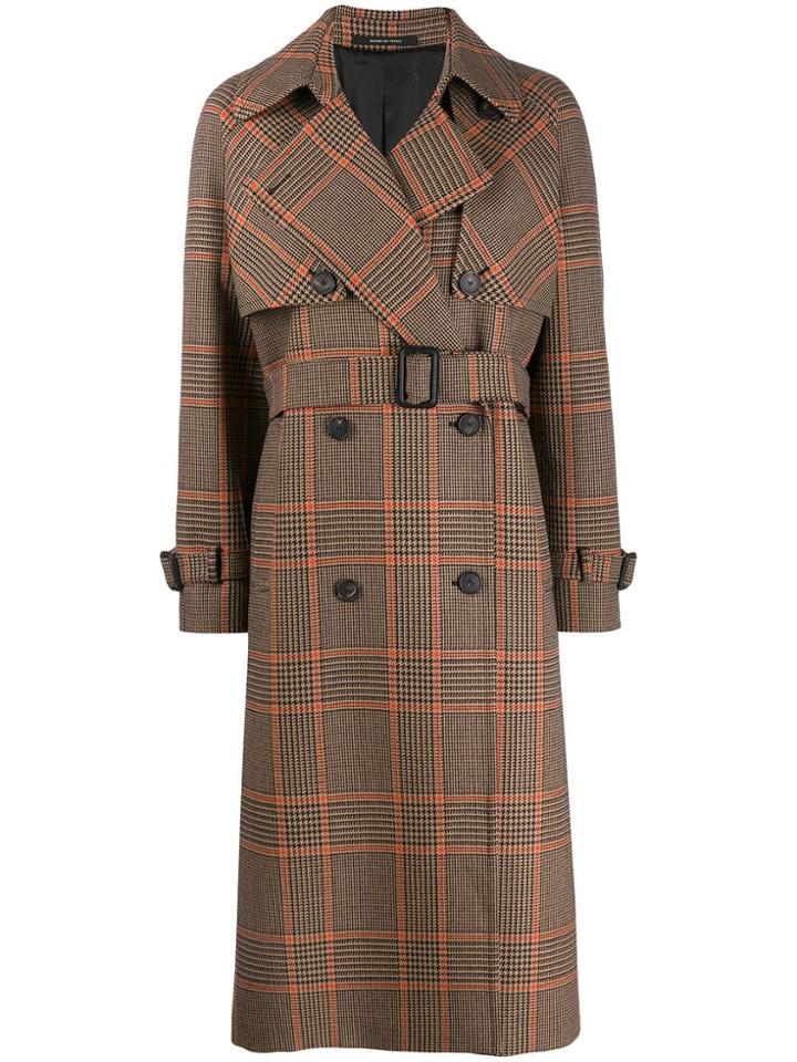 Tagliatore Check Double-breasted Coat - Neutrals