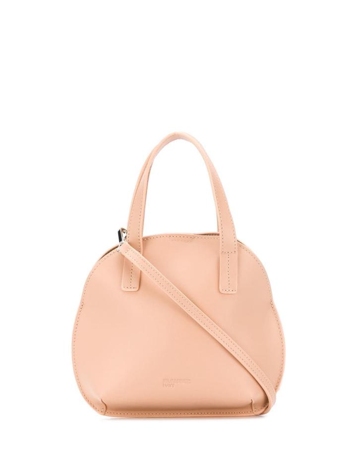 Jil Sander Navy Classic Top-handle Tote - Neutrals