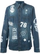 Philipp Plein 'idol' Denim Shirt, Men's, Size: Large, Blue, Cotton