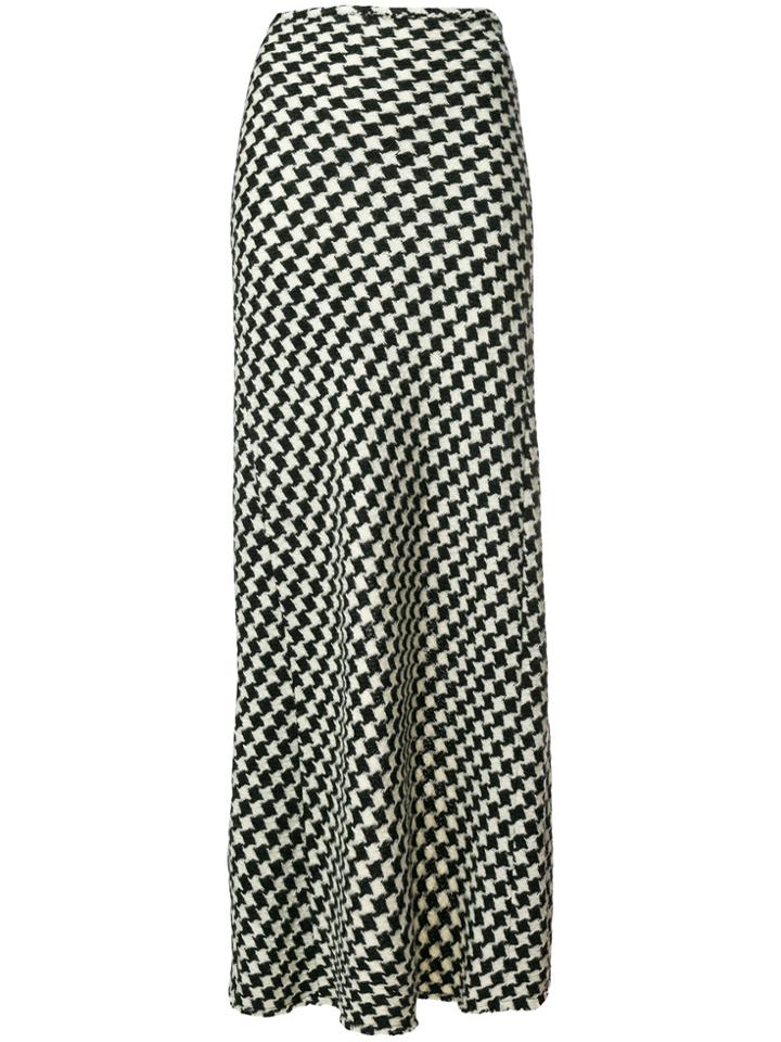 Ter Et Bantine Houndstooth Maxi Skirt - Black
