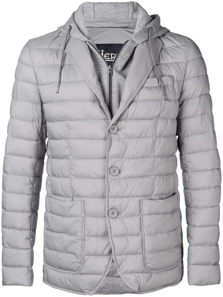 Herno Slim Padded Jacket - Grey