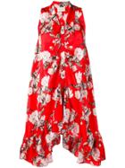 Giuseppe Di Morabito Printed Ruffled Dress - Red