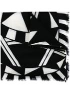 Givenchy Power Of Love Print Scarf, Women's, Black, Silk/virgin Wool