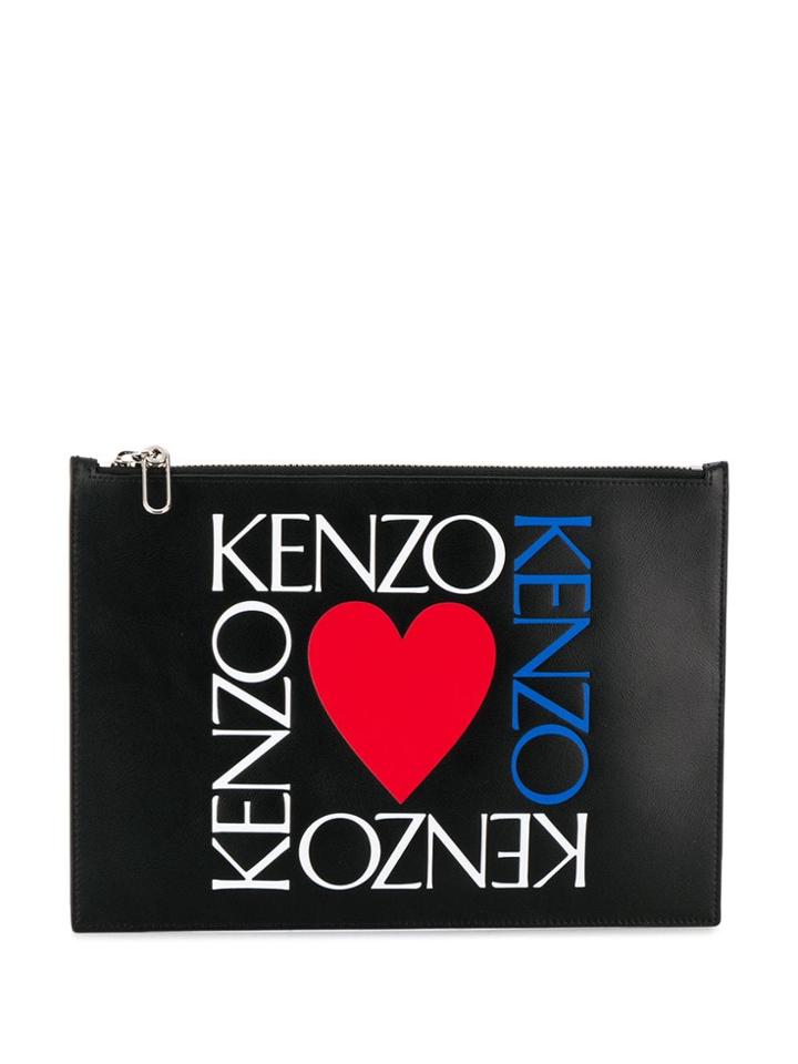 Kenzo I Love Kenzo Capsule Clutch - Black