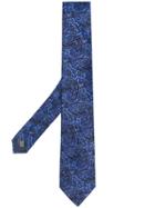 Lanvin Printed Silk Tie - Blue