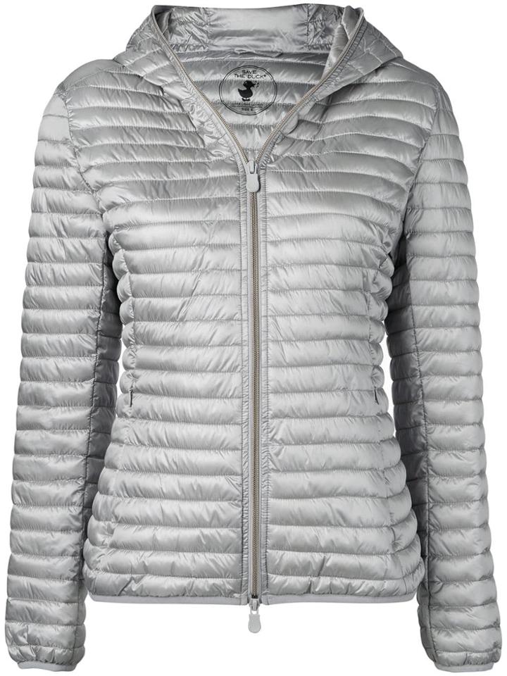Save The Duck Padded Hooded Jacket - Grey