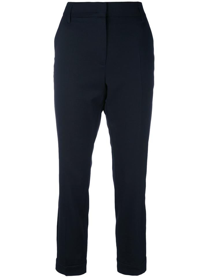Cropped Trousers - Women - Spandex/elastane/virgin Wool - 2, Black, Spandex/elastane/virgin Wool, Dorothee Schumacher