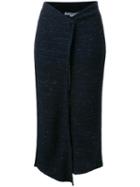 Stella Mccartney Speckled Knit Skirt, Women's, Size: 38, Blue, Viscose/virgin Wool