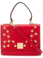 Casadei Studded Foldover Top Tote - Red