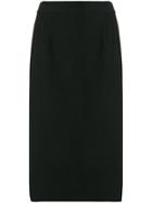 Emporio Armani High Rise Pencil Skirt - Black
