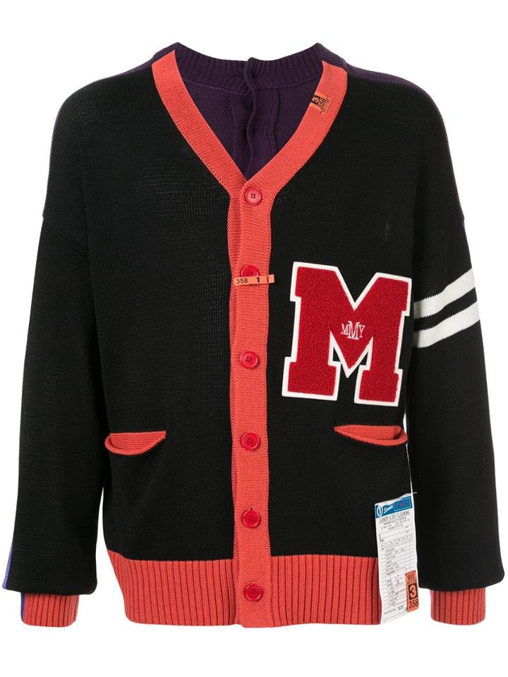 Maison Mihara Yasuhiro Varsity Cardigan - Black