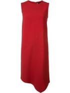 Victor Alfaro Asymmetric Cady Dress, Women's, Size: 4, Red, Spandex/elastane/viscose