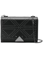 Emporio Armani - Stud Detail Shoulder Bag - Women - Leather/metal - One Size, Black, Leather/metal