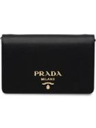 Prada Saffiano Leather Shoulder Bag - Black