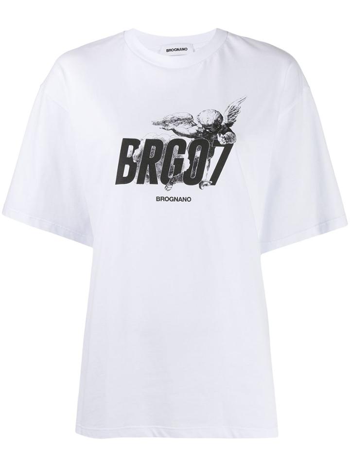 Brognano Logo Print T-shirt - White