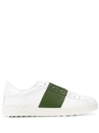 Valentino Striped Open Sneakers - White