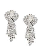 Alessandra Rich Oversized Crystal Earrings - Silver