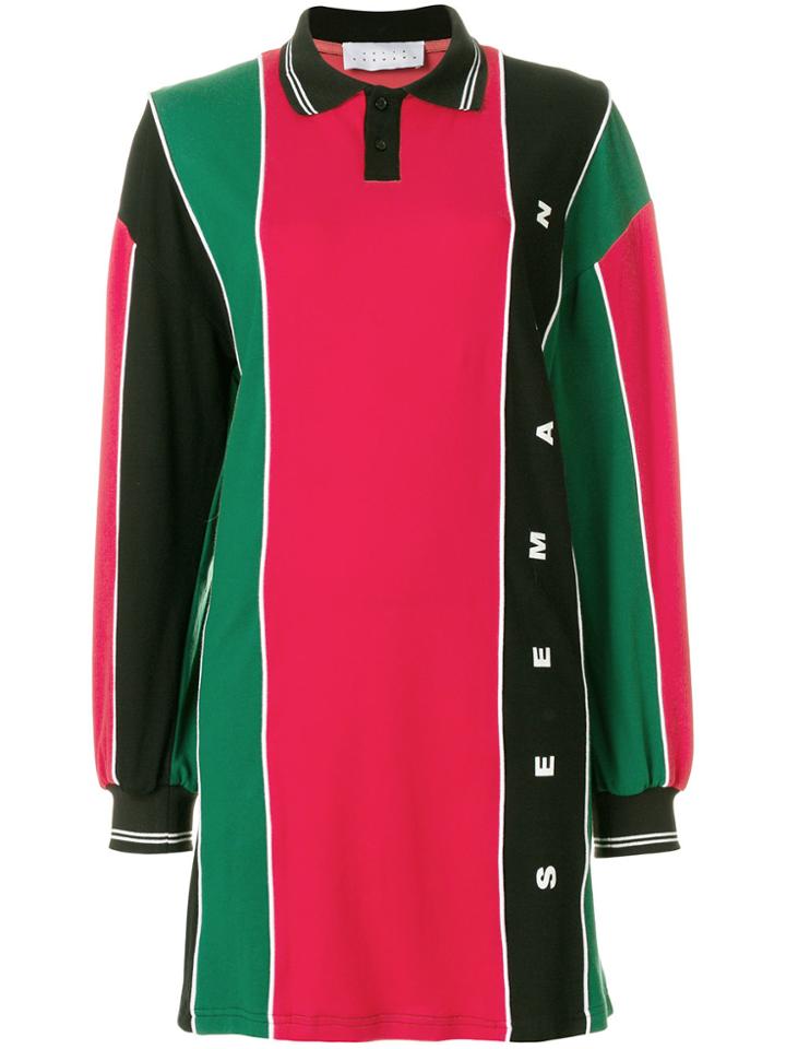 Julia Seemann Panelled Polo Dress - Multicolour