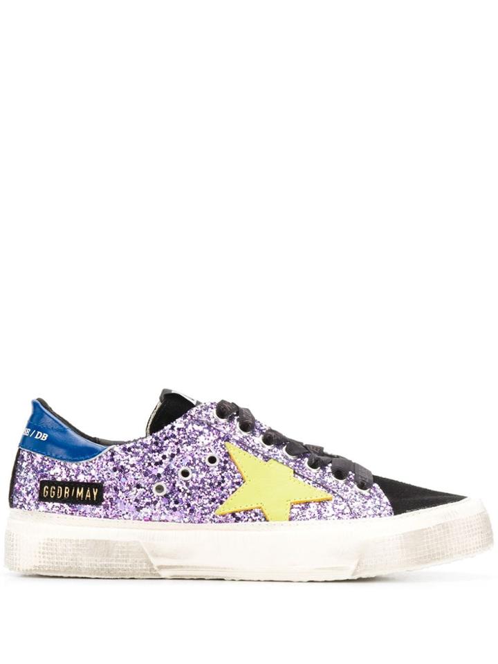 Golden Goose May Sequin Sneakers - Purple
