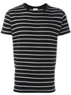 Saint Laurent Striped T-shirt, Men's, Size: Large, Black, Cotton