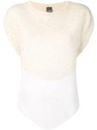 Lorena Antoniazzi Short Sleeve Knitted Top - Neutrals