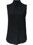 Pallas Anna Sleeveless Shirt, Women's, Size: 38, Black, Silk