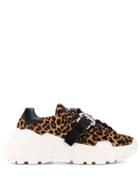 Paula Cademartori Leopard Lace-up Sneakers - Neutrals