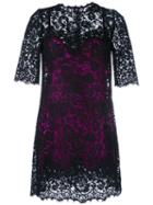 Dolce & Gabbana Cami Slip Lace Dress, Women's, Size: 40, Black, Polyamide/cotton/viscose/polyamide
