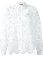 No21 Macramé Lace Shirt, Women's, Size: 44, White, Polyester/cotton