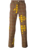 Walter Van Beirendonck Vintage Printed Checked Trousers