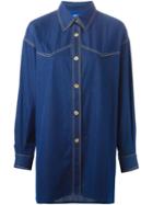Guy Laroche Vintage Denim Shirt, Women's, Size: 36, Blue