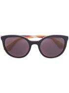 Prada Eyewear Zig-zag Detail Oversized Sunglasses - Multicolour