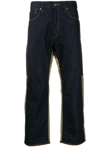 Junya Watanabe Man X Levi's Deconstructed Cropped Trousers - Blue