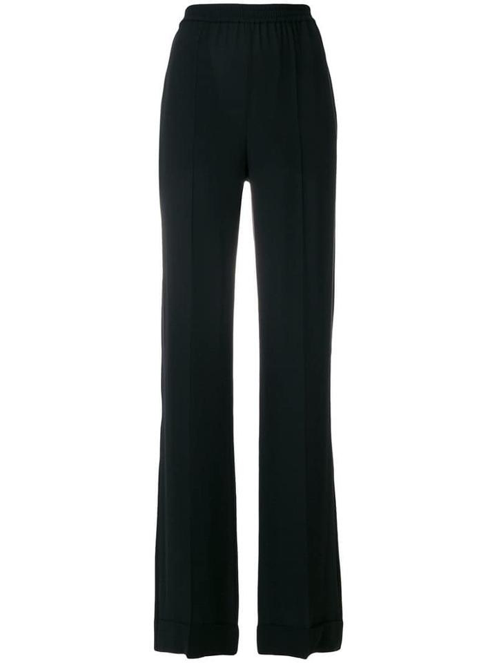 Michael Kors Collection High Waisted Straight Leg Trousers - Black