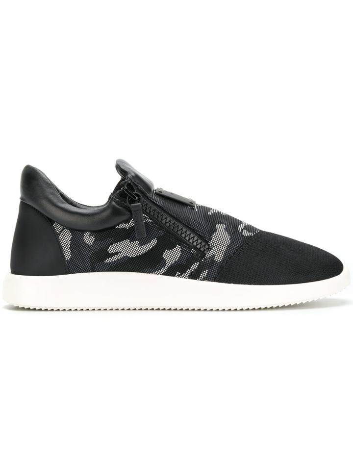 Giuseppe Zanotti Design Logo Plaque Sneakers - Black