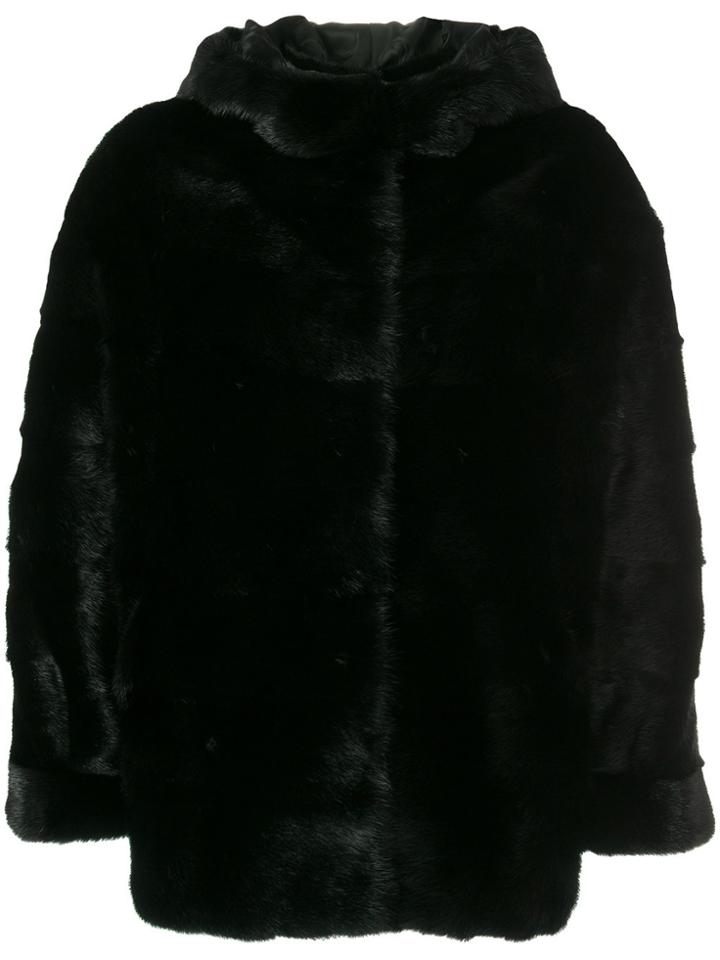 Simonetta Ravizza Fur Detail Jacket - Black